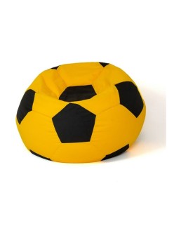 Puff GO GIFT Amarelo Preto Oxford Futebol