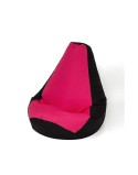 Puff GO GIFT Preto Cor de Rosa 140 x 100 cm Peru