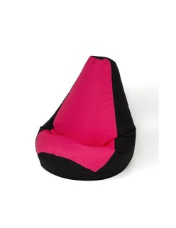 Puff GO GIFT Preto Cor de Rosa 140 x 100 cm Peru