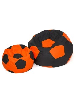 Puff GO GIFT Preto Laranja Oxford Futebol