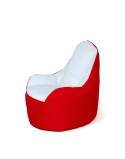 Pouffe GO GIFT White Red Oxford tejido antidesgarros