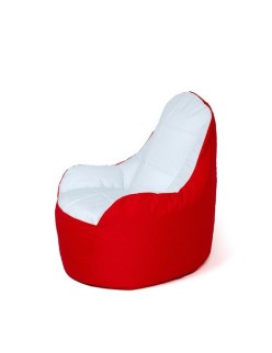 Puff GO GIFT Branco Vermelho Oxford tejido antidesgarros