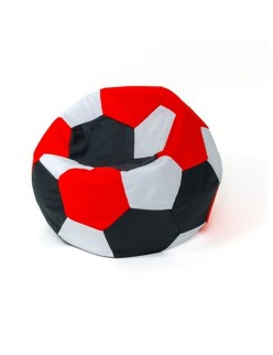 Puff GO GIFT Branco Preto Vermelho Oxford Futebol
