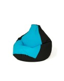 Puff GO GIFT Azul Preto 140 x 100 cm Peru