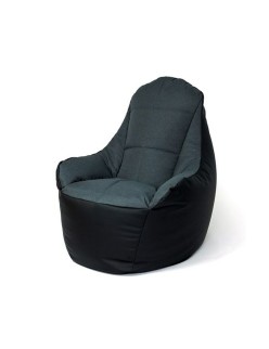 Puff GO GIFT Preto Grafite Oxford tejido antidesgarros