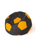 Puff GO GIFT Amarelo Preto Oxford Futebol
