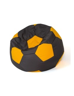 Puff GO GIFT Amarelo Preto Oxford Futebol