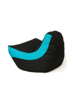 Puff GO GIFT Azul Preto Oxford tejido antidesgarros 140 x 100 x 100 cm 140 x 100 cm