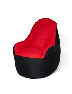 Puff GO GIFT Preto Vermelho Oxford tejido antidesgarros