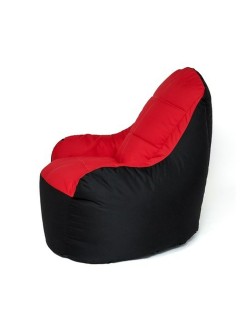 Puff GO GIFT Preto Vermelho Oxford tejido antidesgarros