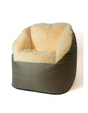 Puff GO GIFT Crema Oxford tejido antidesgarros