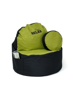 Puff GO GIFT Negro Oliva Oxford tejido antidesgarros 120 x 80 x 80 cm