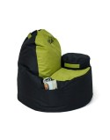 Puff GO GIFT Negro Oliva Oxford tejido antidesgarros 120 x 80 x 80 cm