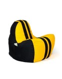 Puff GO GIFT Amarillo Negro Oxford tejido antidesgarros 140 x 100 x 100 cm 140 x 100 cm