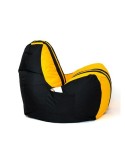 Puff GO GIFT Amarillo Negro Oxford tejido antidesgarros 140 x 100 x 100 cm 140 x 100 cm