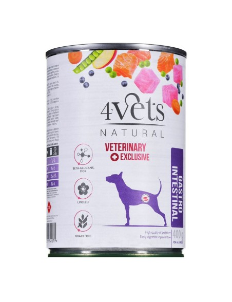 Alimentation humide 4VETS                                 Chiens adultes Dinde 400 g