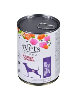 Alimentation humide 4VETS                                 Chiens adultes Dinde 400 g