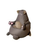 Puff GO GIFT Bronze Oxford Gato 105 x 80 cm