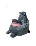 Puff GO GIFT Cinzento Oxford Gato 105 x 80 cm