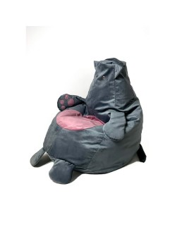 Puff GO GIFT Cinzento Oxford Gato 105 x 80 cm