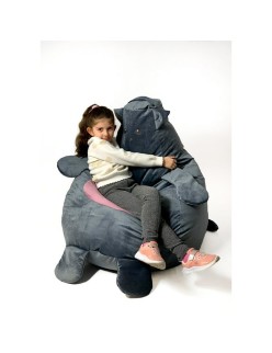 Puff GO GIFT Cinzento Oxford Gato 105 x 80 cm