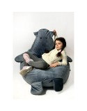 Puff GO GIFT Cinzento Oxford Gato 105 x 80 cm