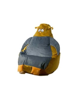 Puff GO GIFT Ouro Cinzento Oxford 105 x 80 cm