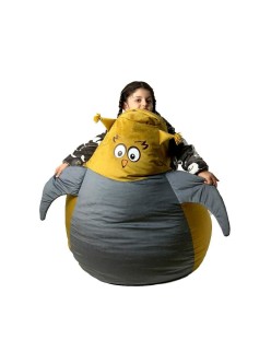 Puff GO GIFT Ouro Cinzento Oxford 105 x 80 cm