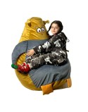 Puff GO GIFT Ouro Cinzento Oxford 105 x 80 cm