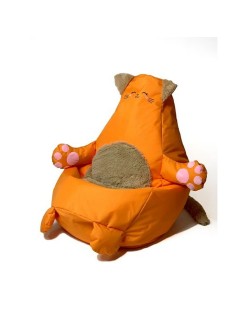 Puff GO GIFT Laranja Oxford Gato 105 x 80 cm