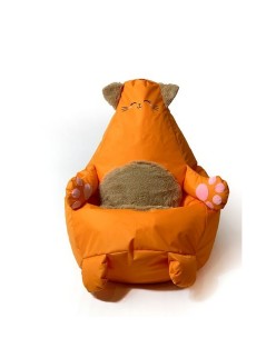 Puff GO GIFT Laranja Oxford Gato 105 x 80 cm