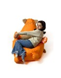 Puff GO GIFT Laranja Oxford Gato 105 x 80 cm