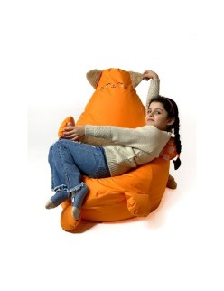 Puff GO GIFT Laranja Oxford Gato 105 x 80 cm