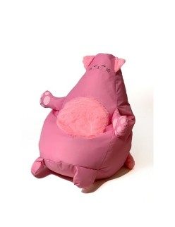 Puff GO GIFT Cor de Rosa Oxford Gato 105 x 80 cm