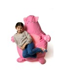 Puff GO GIFT Cor de Rosa Oxford Gato 105 x 80 cm