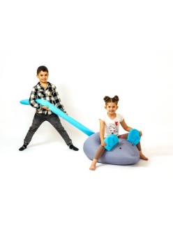 Puff GO GIFT Azul Cinzento Oxford Rato