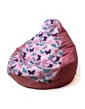 Puff GO GIFT Rosa-escuro 140 x 100 cm Peru