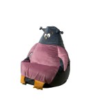 Puff GO GIFT Cinzento Cor de Rosa Oxford 105 x 80 cm