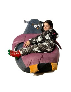 Puff GO GIFT Cinzento Cor de Rosa Oxford 105 x 80 cm