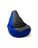 Puff GO GIFT Azul Oxford tejido antidesgarros 105 x 80 cm