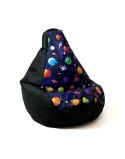 Puff GO GIFT Preto 130 x 90 cm Peru