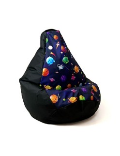Puff GO GIFT Preto 130 x 90 cm Peru