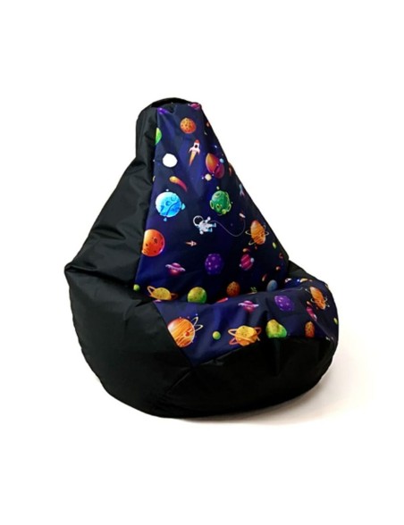 Pouffe GO GIFT Black 130 x 90 cm Pear Pouffe GO GIFT Black 130 x 90 cm Pear