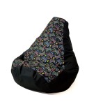 Puff GO GIFT Preto 130 x 90 cm Peru
