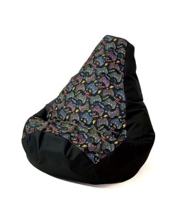 Puff GO GIFT Preto 130 x 90 cm Peru