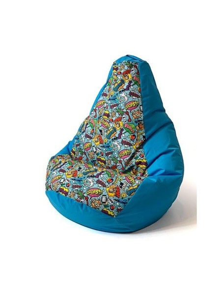 Pouffe GO GIFT Blue 130 x 90 cm Pear Pouffe GO GIFT Blue 130 x 90 cm Pear