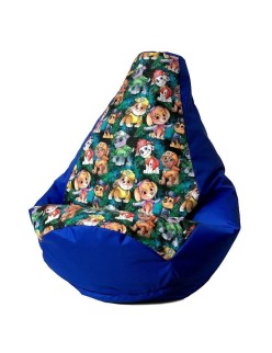Puff GO GIFT Azul Oxford tejido antidesgarros La patrulla canina 130 x 90 cm