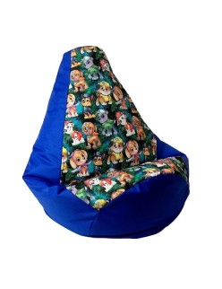 Puff GO GIFT Azul Oxford tejido antidesgarros La patrulla canina 140 x 100 cm