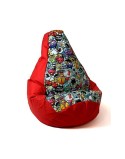 Puff GO GIFT Rojo 130 x 90 cm Pera