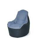 Pouffe GO GIFT Grey Graphite Oxford tejido antidesgarros